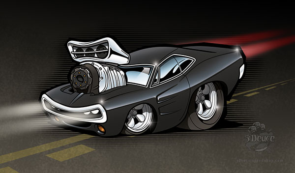 cartoon charger from the Fast and the Furious