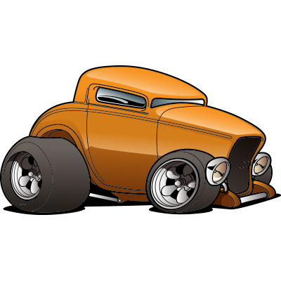 orange 30s hot rod